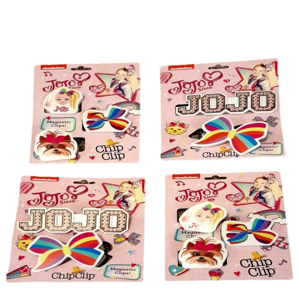 JoJo Siwa ChipClip 4 Sets (10 Clips Total) magnetic back Lot Of Uses in the home